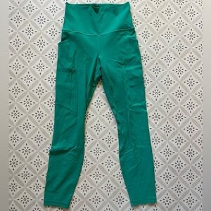 lululemon align pants with pockets 25” size 4 Maldives green